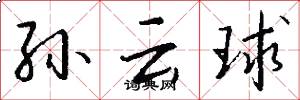 孙云球怎么写好看