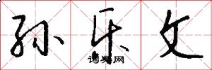 孙乐文怎么写好看