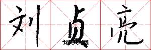 刘贞亮怎么写好看
