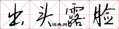 出头露脸怎么写好看