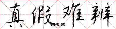 真假难辨怎么写好看