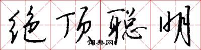 绝顶聪明怎么写好看
