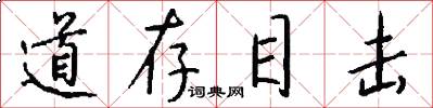 道存目击怎么写好看