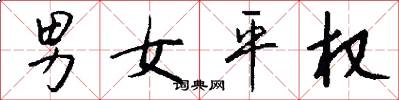 男女平权怎么写好看