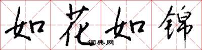 如花如锦怎么写好看