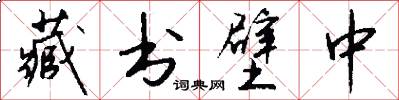 藏书壁中怎么写好看