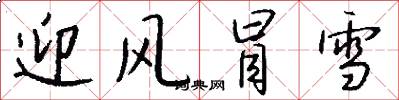 迎风冒雪怎么写好看