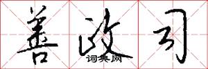 善政司怎么写好看