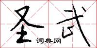 圣武怎么写好看