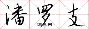 潘罗支怎么写好看