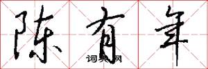 陈有年怎么写好看
