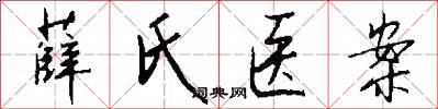 薛氏医案怎么写好看