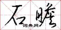 石瞻怎么写好看