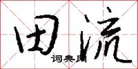 田流怎么写好看