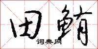田鲔怎么写好看