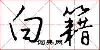 白籍怎么写好看