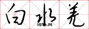 白水羌怎么写好看
