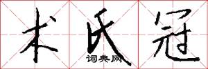 术氏冠怎么写好看