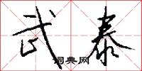 武泰怎么写好看