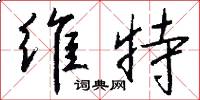 维特怎么写好看