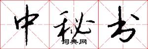 中秘书怎么写好看