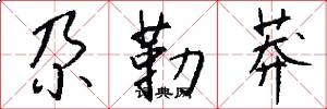 尕勒莽怎么写好看