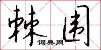棘围怎么写好看