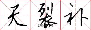天裂补怎么写好看