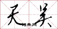 天吴怎么写好看