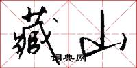 藏山怎么写好看