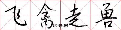 飞禽走兽怎么写好看