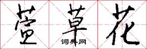萱草花怎么写好看