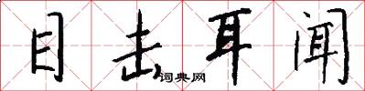目击耳闻怎么写好看