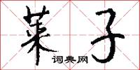 莱子怎么写好看