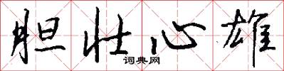 胆壮心雄怎么写好看