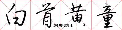 白首黄童怎么写好看