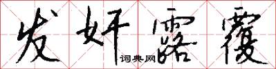发奸露覆怎么写好看
