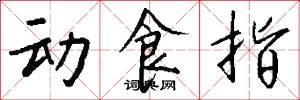 动食指怎么写好看