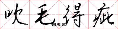 吹毛得疵怎么写好看