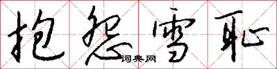 抱怨雪耻怎么写好看