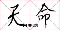 天命怎么写好看