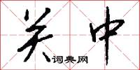 关中怎么写好看