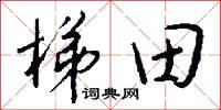 梯田怎么写好看