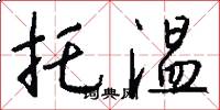 托温怎么写好看