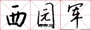 西园军怎么写好看