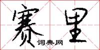 赛里怎么写好看