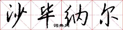 沙毕纳尔怎么写好看