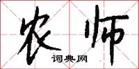 农师怎么写好看