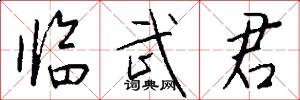 临武君怎么写好看