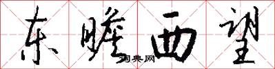 东瞻西望怎么写好看
